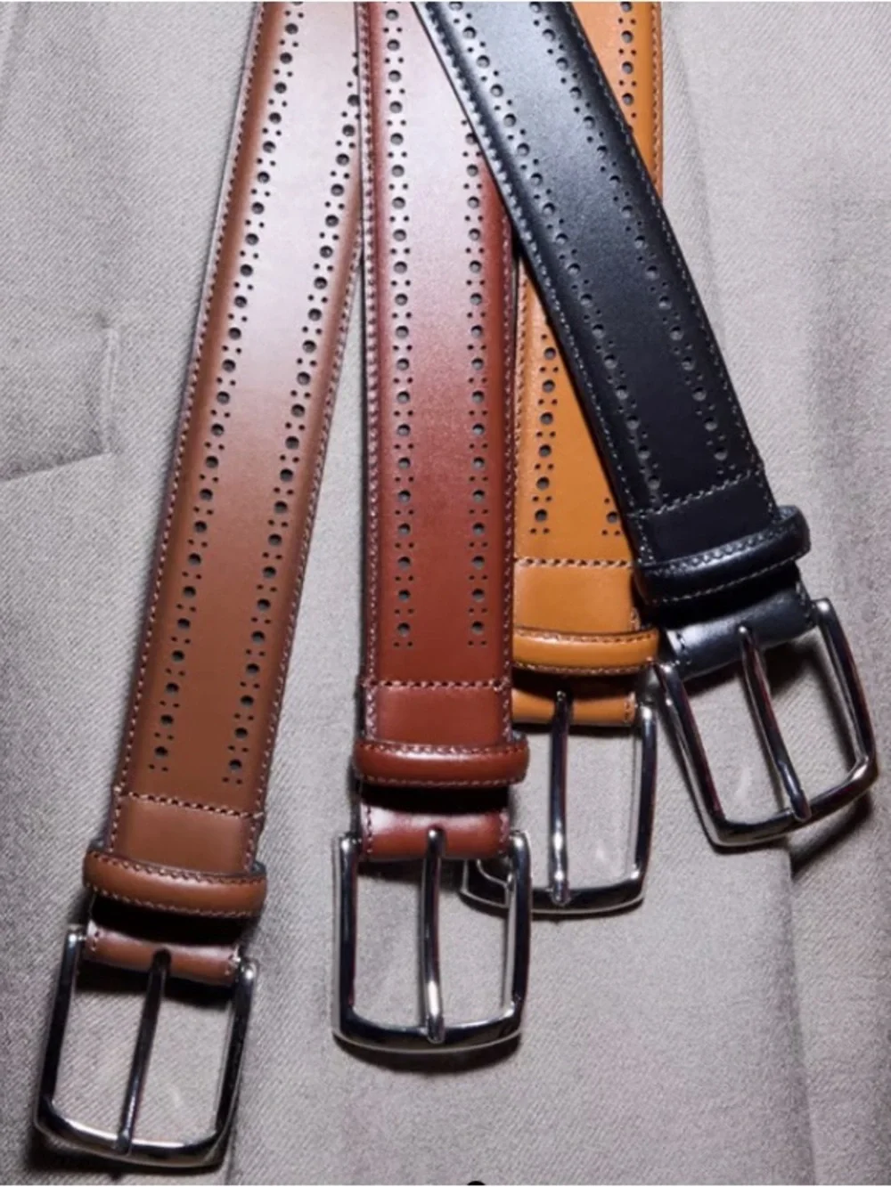 Allen Edmonds Manistee Genuine Leather Dress Belt Size 34 USA Made Black 74011